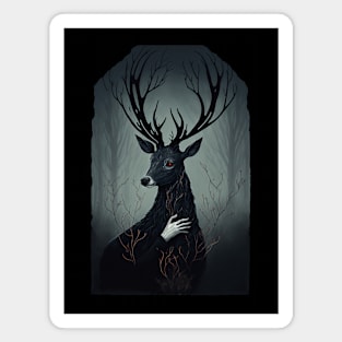 Gothic Deer Priest Magnet